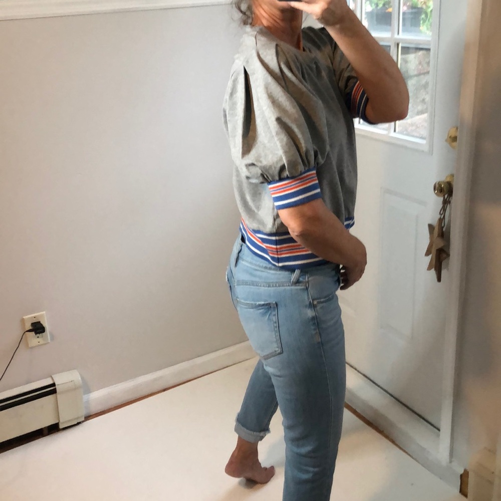 NWOT MOELLEUX  banded stripe top - Picture 4 of 7